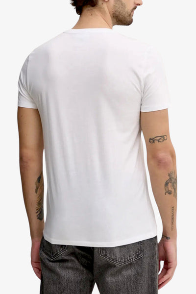lacoste T-Shirt Maniche Corte In Cotone Pima Bianco Uomo, foto 3