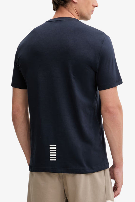  T-Shirt Maniche Corte Elasticizzata Scollo V Core Identity-emporio armani ea7-Blu-Special_-8npt27 pjvqz 1562-3  