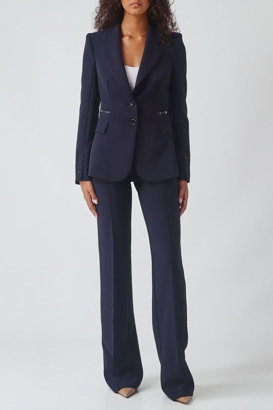  Giacca In Doppio Crepe Stretch-elisabetta franchi-Blu-Special_-Gi27466e2 h88-3  