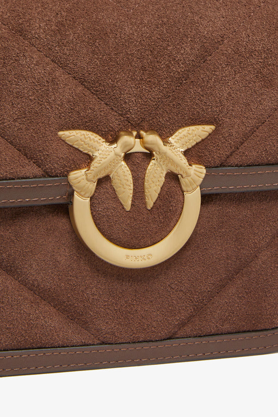  Borsa A Tracolla Piccola Mini Love Bag Box In Pelle Scamosciata-pinko-Marrone-Donna-104297 a2jh l74v-3  