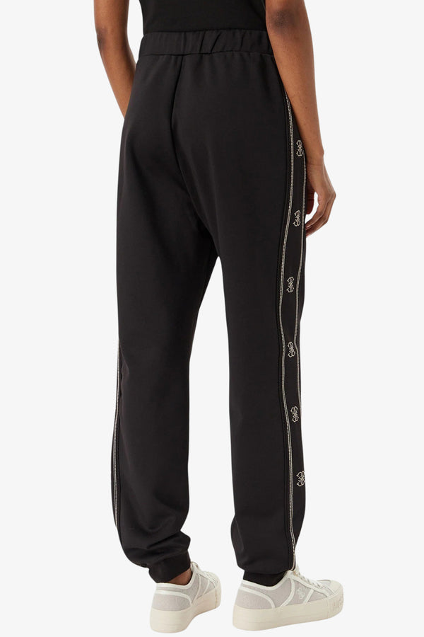 guess Pantaloni Bande Logo Con Borchiette Octavia Nero Donna, foto 3