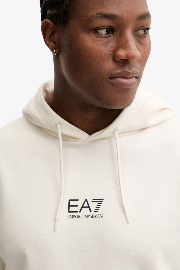 emporio armani ea7 Felpa Con Cappuccio Core Identity Bianco Uomo, foto 3