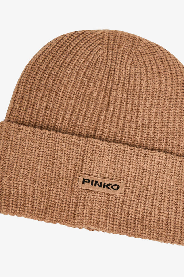 pinko Berretto Con Risvolto Beige Donna, foto 3