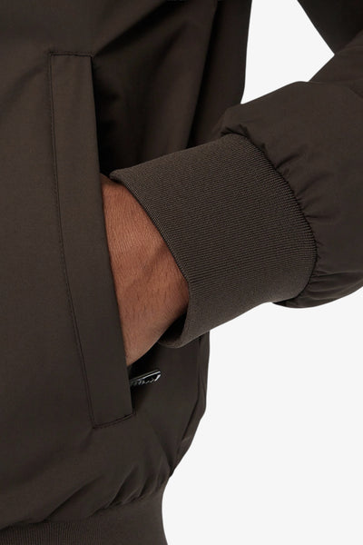 emporio armani ea7 Giacca Full Zip Con Cappuccio Core Identity In Tessuto Tecnico Marrone Uomo, foto 3