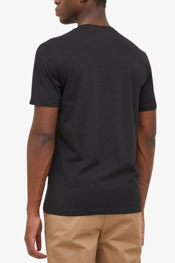 boss T-Shirt Maniche Corte Big Logo Thinking Nero Uomo, foto 3