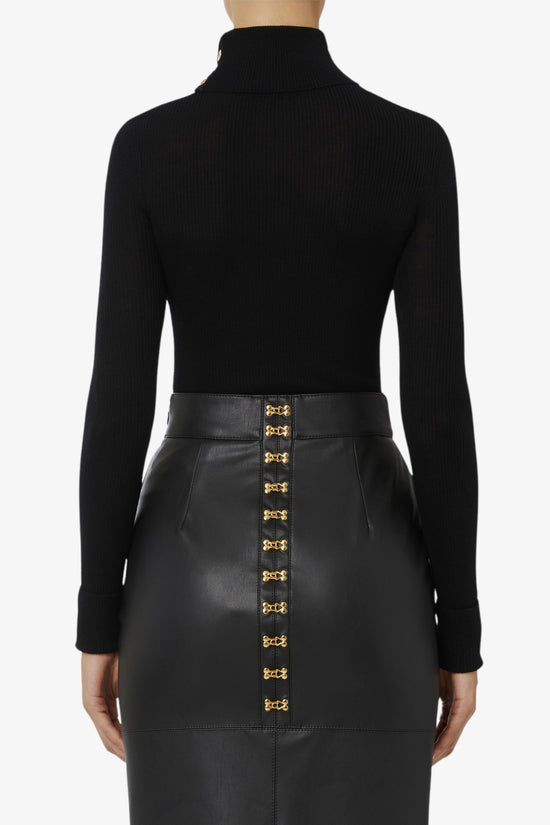  Dolcevita Maglione Con Dettaglio Lettering-elisabetta franchi-Nero-Donna-Mk43b57e2 110-3  