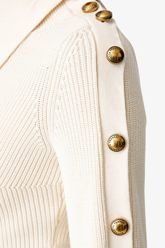  Maglione Con Bottoni Gioiello-elisabetta franchi-Bianco-Special_-Mk03s66e2 193-3  