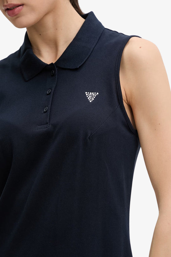  Vestito Polo In Piquet Logo Strass Silvy-guess-Blu-Special_-V6gk09k3152 a71w-3  