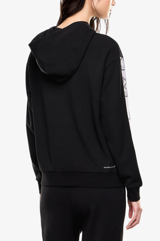  Felpa Con Cappuccio Dynamic Athlete In Tessuto Tecnico Natural VENTUS7 Con Bande Logo-emporio armani ea7-Nero-Special_-7w001151 af12501 uc001-3  