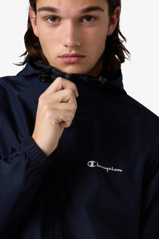  Giacca A Vento Full Zip Con Cappuccio Logo Piccolo-champion-Blu-Special_-222272 bs501-3  