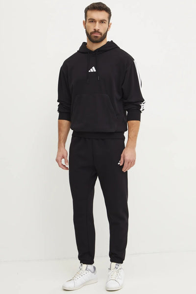 adidas performance Felpa Con Cappuccio 3-Stripes Graphic Nero Uomo, foto 3