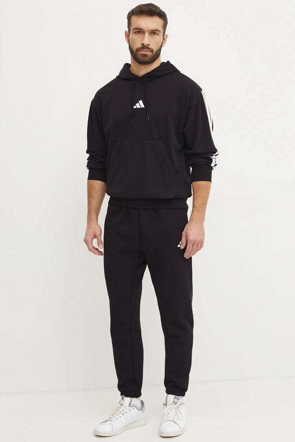 adidas performance Felpa Con Cappuccio 3-Stripes Graphic Nero Uomo, foto 3