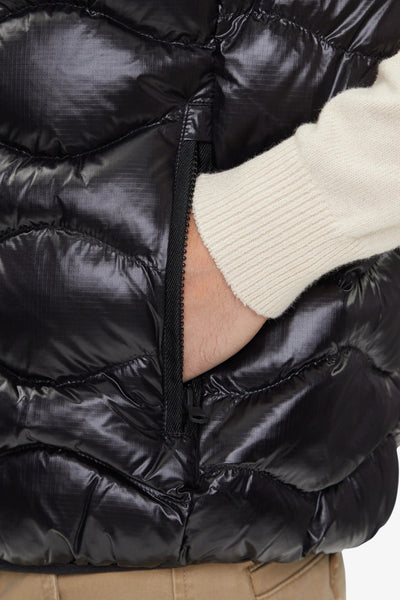blauer Gilet Piumino Ad Onde Full Zip Danny Nero Uomo, foto 3