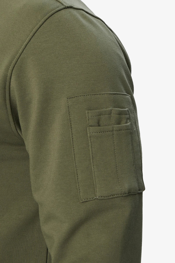 aeronautica militare Felpa Full Zip ISMA Verde Uomo, foto 3