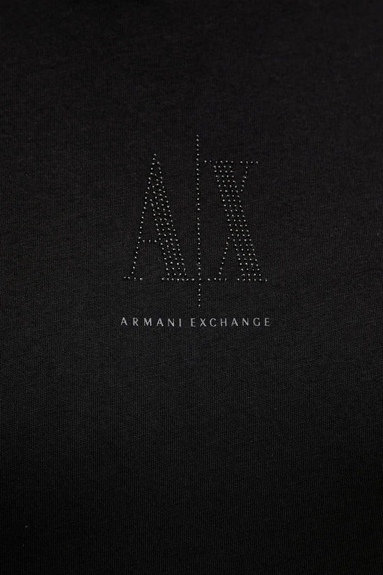  T-Shirt Maniche Corte Logo Icon Con Strass-armani exchange-Nero-Special_-Xw000830 af10356 uc001-3  