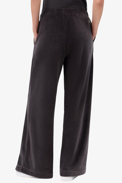 emporio armani ea7 Pantaloni Morbidi A Gamba Ampia Athletic Velour Grigio Donna, foto 3