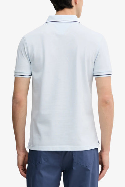 tommy hilfiger Polo Maniche Corte In Piqué Con Profili A Contrasto Blu Uomo, foto 3