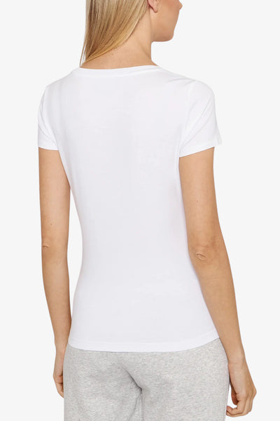 emporio armani ea7 T-Shirt Maniche Corte Evolution Stretch Bianco Donna, foto 3