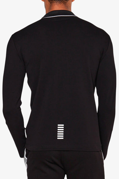 emporio armani ea7 Polo Maniche Lunghe Core Identity Nero Uomo, foto 3