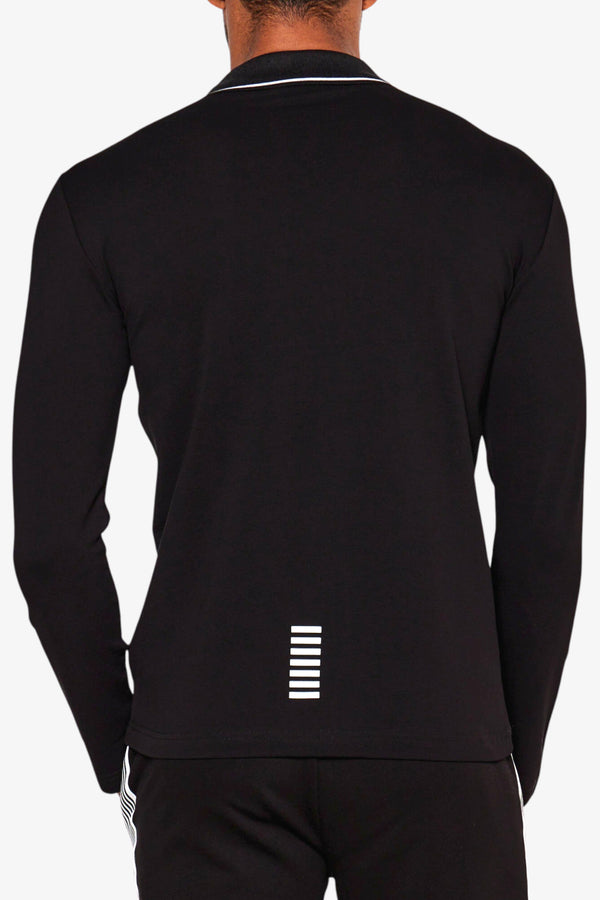 emporio armani ea7 Polo Maniche Lunghe Core Identity Nero Uomo, foto 3