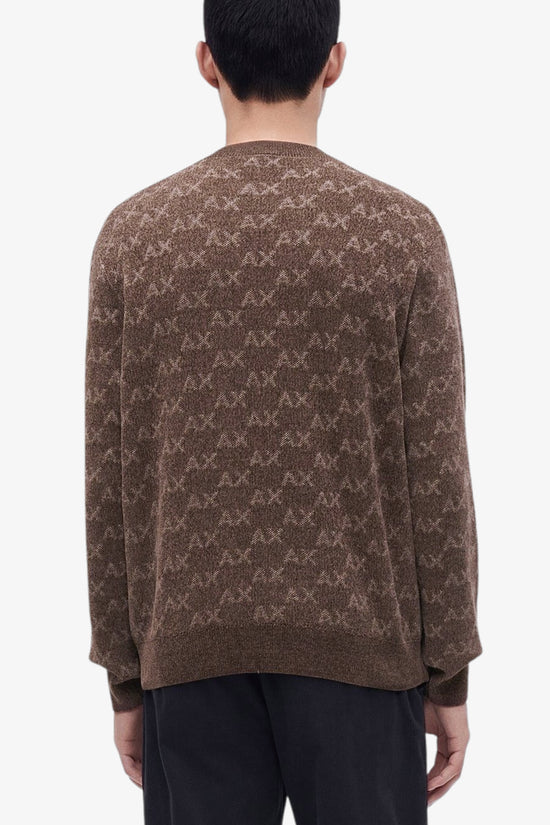  Maglione Girocollo Logo AX All-Over-armani exchange-Marrone-Special_-Xm002992 af16916 f6236-3  