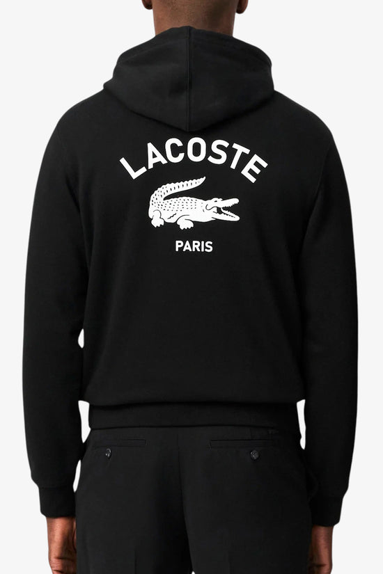  Felpa Con Cappuccio Stampa Logo Sul Retro-lacoste-Nero-Uomo-Sh2740 00 031-3  