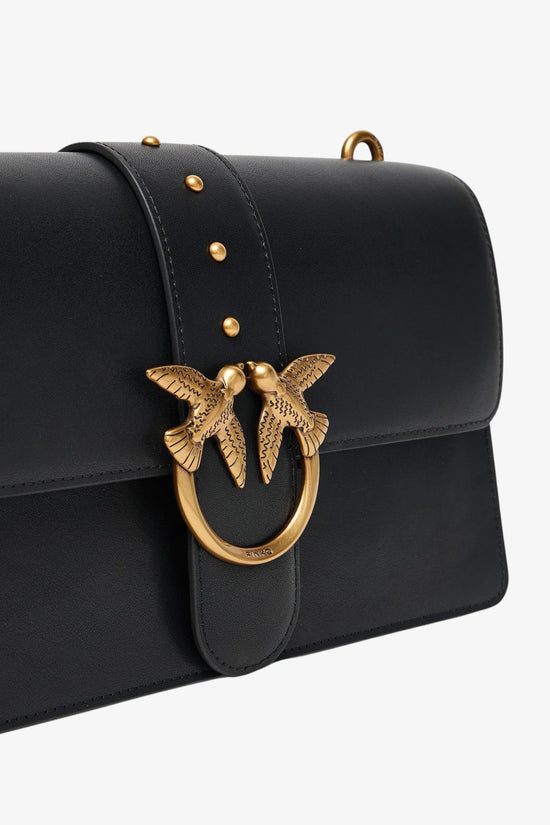  Borsa A Tracolla Media Love Bag One In Pelle-pinko-Nero-Donna-105857 a0f1 z99q-3  