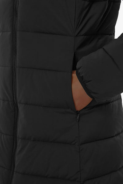 guess Piumino Lungo Full Zip Con Cappuccio New Aleta Nero Donna, foto 3