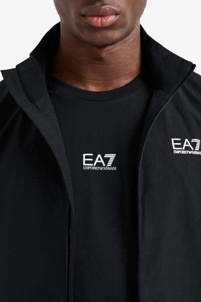emporio armani ea7 Giacca Full Zip Antivento Logo Series Nero Uomo, foto 3