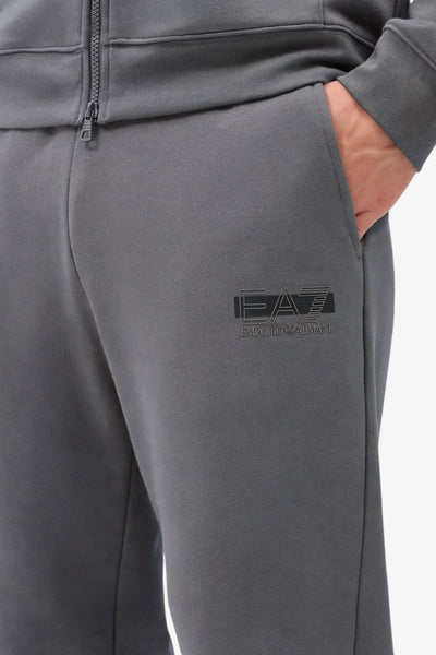 emporio armani ea7 Tuta Full Zip Con Cappuccio Visibility Grigio Uomo, foto 3