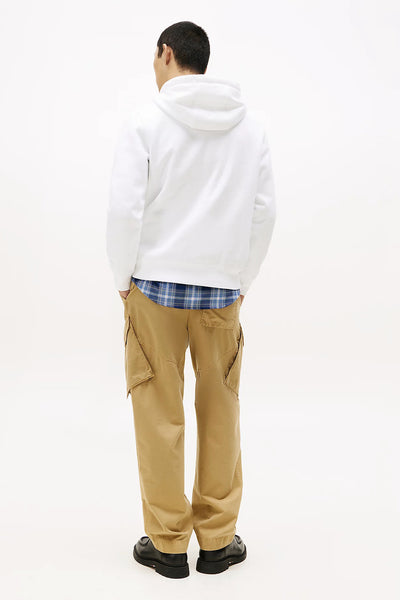 tommy hilfiger Felpa Con Cappuccio Flex Logo Ricamato Bianco Uomo, foto 3