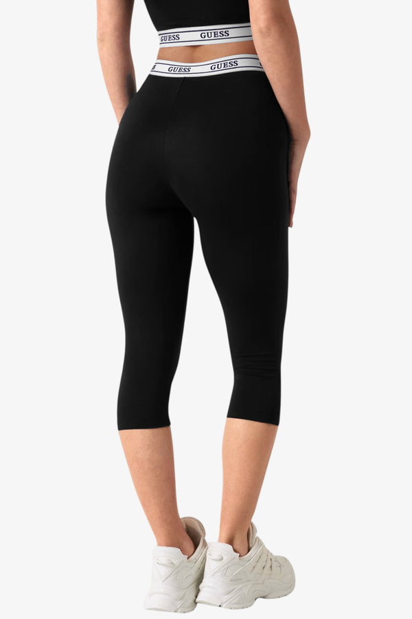 guess Leggings Capri New Aline Nero Donna, foto 3