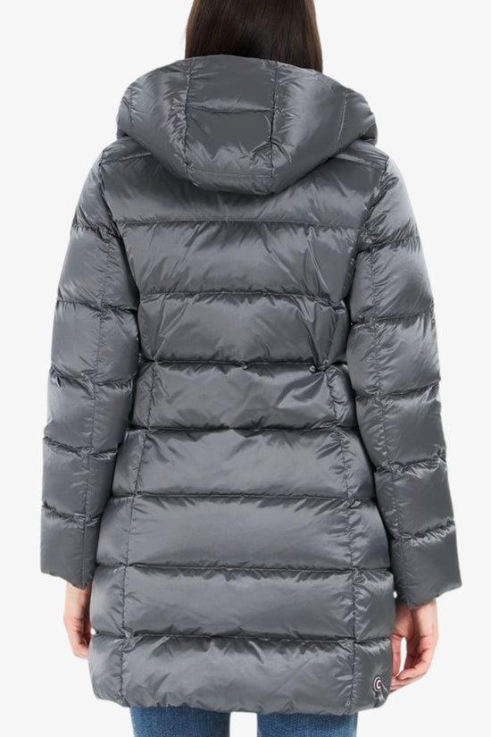  Piumino Lungo Full Zip Con Cappuccio-colmar-Grigio-Donna-2221 2yo 506-3  