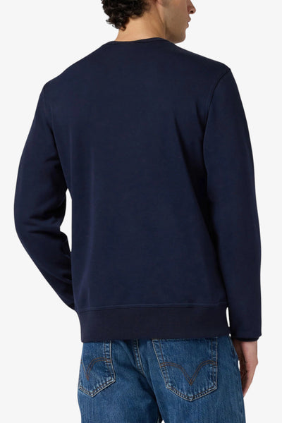 champion Felpa Girocollo Logo Piccolo Ricamato Blu Uomo, foto 3