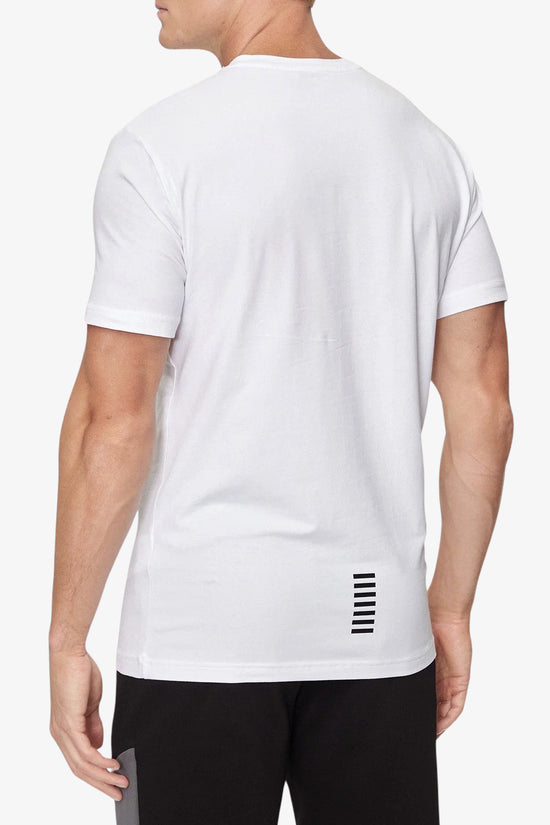  T-Shirt Maniche Corte Elasticizzata Scollo V Core Identity-emporio armani ea7-Bianco-Special_-8npt27 pjvqz 1100-3  