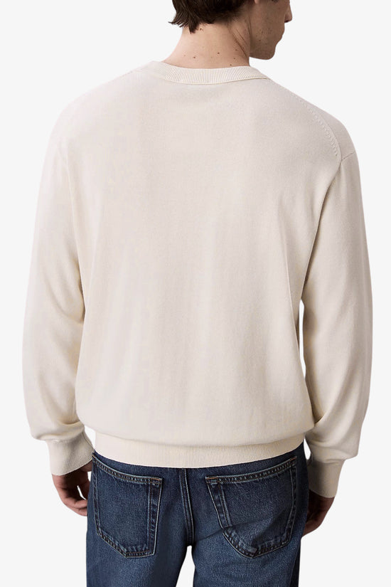  Maglione Girocollo Monogramma CK-calvin klein jeans-Bianco-Uomo-Lv04rc309g yas-3  