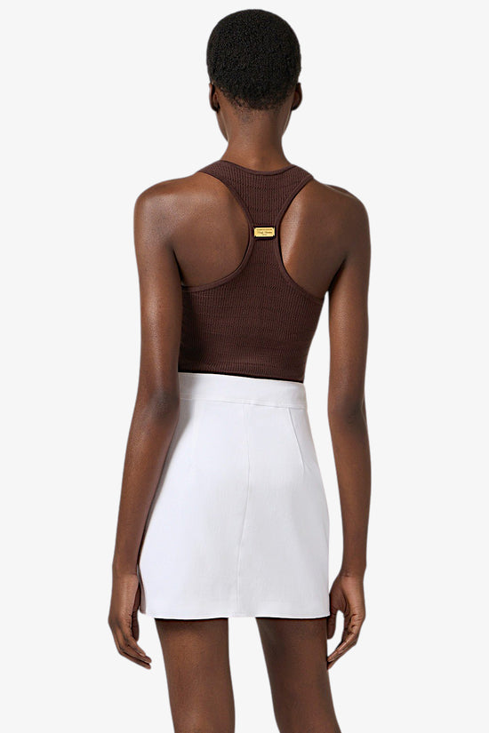  Canotta In Maglia A Micro Trecce Con Bottoni E Dettagli Oro-elisabetta franchi-Marrone-Donna-Tk75b61e2 644-3  