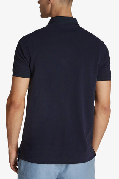 tommy hilfiger Polo Maniche Corte Performance In Piqué Blu Uomo, foto 3