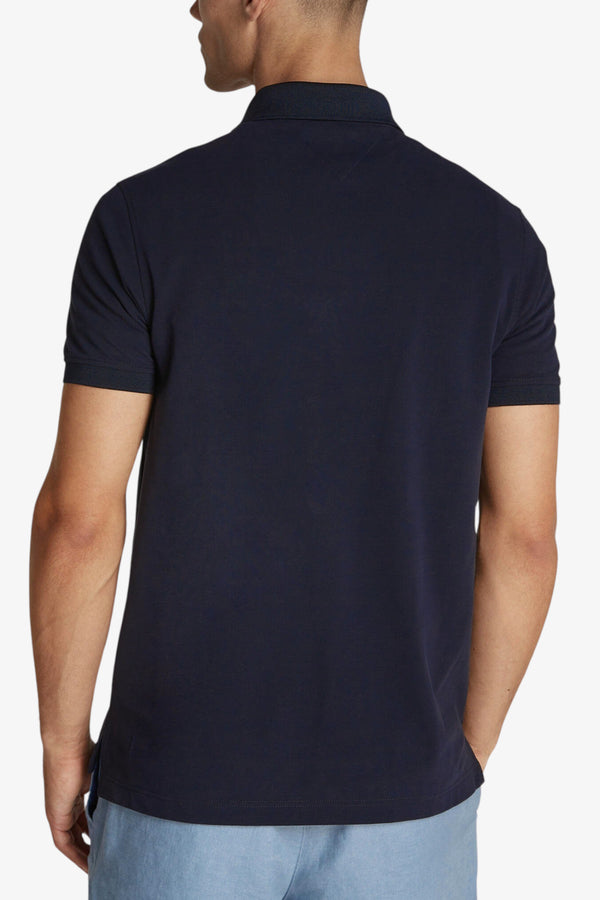 tommy hilfiger Polo Maniche Corte Performance In Piqué Blu Uomo, foto 3