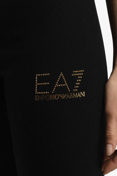 emporio armani ea7 Leggings Evolution Logo Borchiette Nero Donna, foto 3