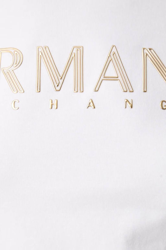  T-Shirt Maniche Corte Con Logo Metallizzato-armani exchange-Bianco-Special_-Xw002547 af23955 u0002-3  