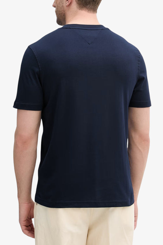  T-Shirt Maniche Corte Con Logo Bandiera Ricamato-tommy hilfiger-Blu-Special_-Mw0mw42367 dw5-3  