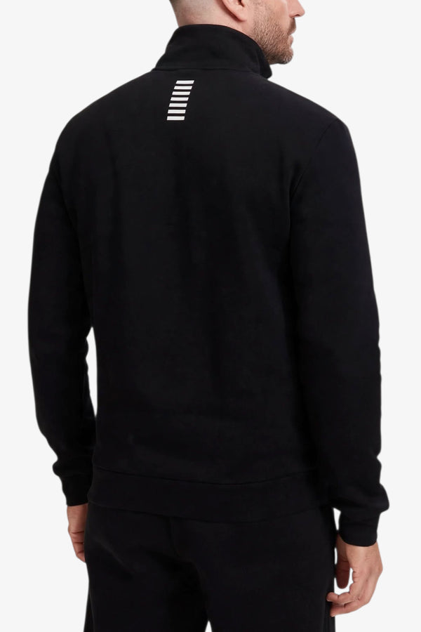 emporio armani ea7 Felpa 1/2 Zip Core Identity Nero Uomo, foto 3