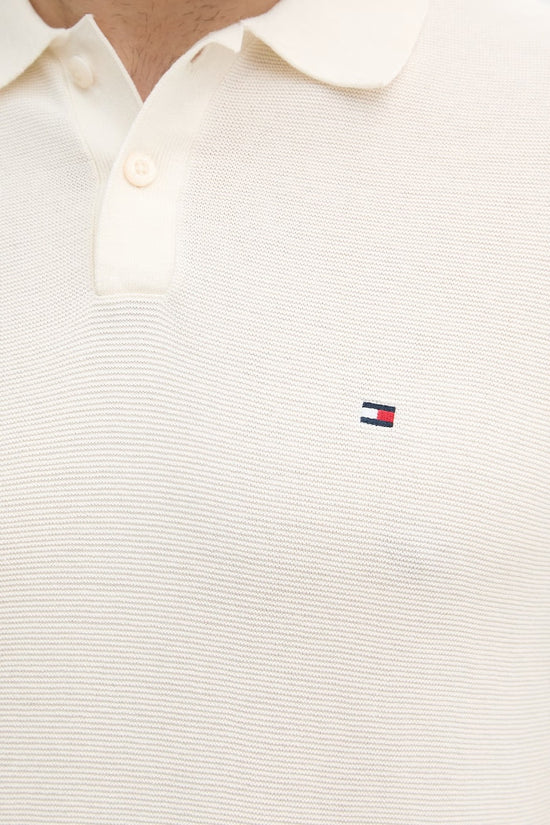 Polo Maniche Corte In Maglia Con Logo Bandierina Ricamato-tommy hilfiger-Bianco-Special_-Mw0mw42795 z00-3  