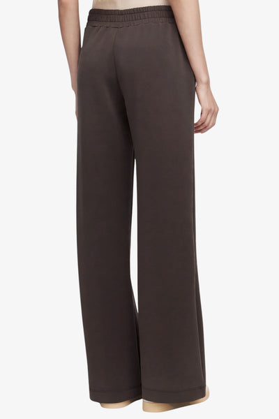 guess Pantaloni A Gamba Dritta In Tessuto Scuba Olympe Marrone Donna, foto 3