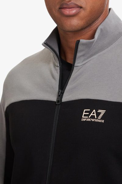 emporio armani ea7 Tuta Full Zip Color Block Nero Uomo, foto 3