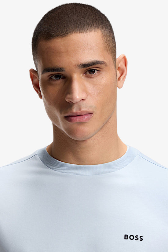  T-Shirt Maniche Corte Elasticizzata Piccolo Logo Gommato-boss-Blu-Special_-50506373 460-3  