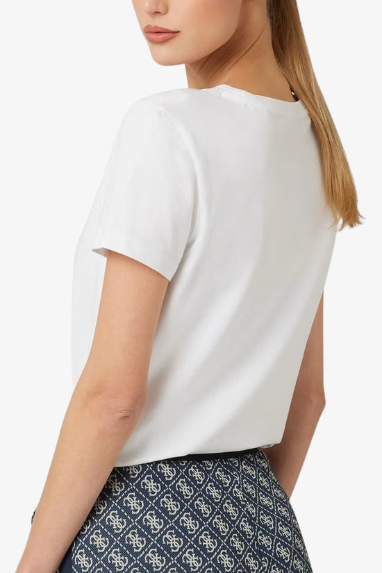  T-Shirt Maniche Corte Logo Strass Kiara-guess-Bianco-Special_-V3bi11j1314 g011-3  