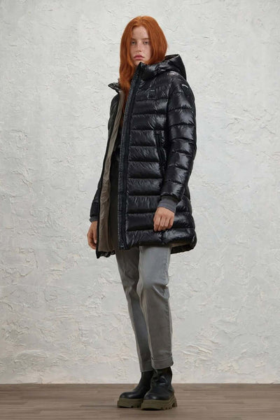 blauer Piumino Full Zip Con Cappuccio In Ovatta Termica Adelaide Nero Donna, foto 3