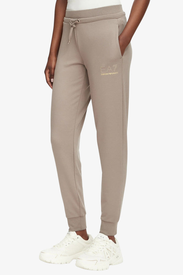 emporio armani ea7 Tuta Full Zip Con Cappuccio Evolution Beige Donna, foto 3